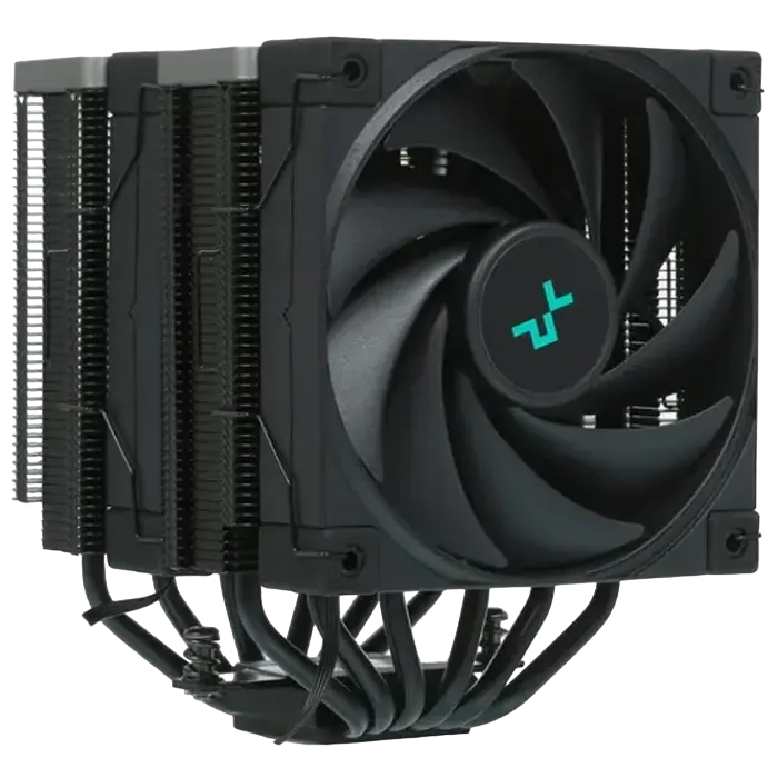 AC Deepcool "AK620 ZERO DARK" (≤28 dB, 500-1850RPM, 68.99 CFM, 2x120mm, 260W, 6/6mm, 1456g.)