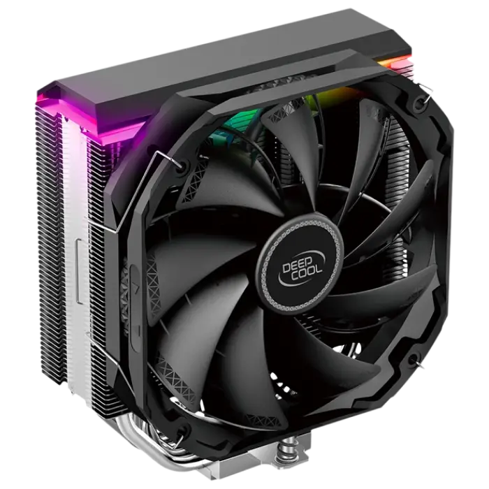 AC Deepcool "AS500" (<26dBA, 500-1200RPM, 70.81CFM, 140mm, ARGB strip, 220W, 5x6mm, 1030g.)