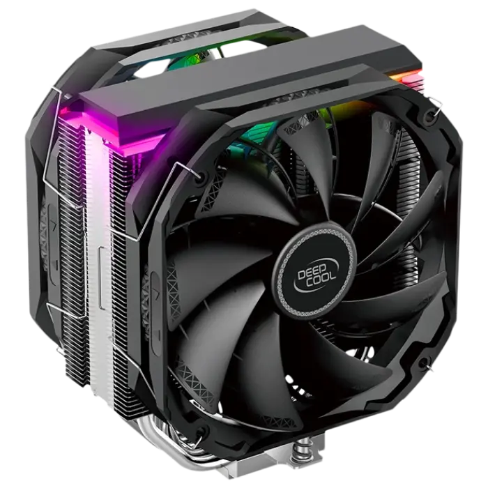 AC Deepcool "AS500 PLUS" (<29.2dBA, 500-1200RPM, 70.81CFM, 2x140mm, ARGB, PWM, 5x6mm, 1198g.)