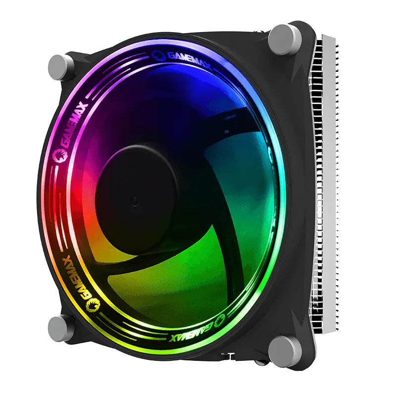 AC Gamemax "Gamma 300" (<28.8dBA, 800-1900RPM, 58.8CFM, 120mm, PWM, RGB, 5x6mm, 180W, 640g.)