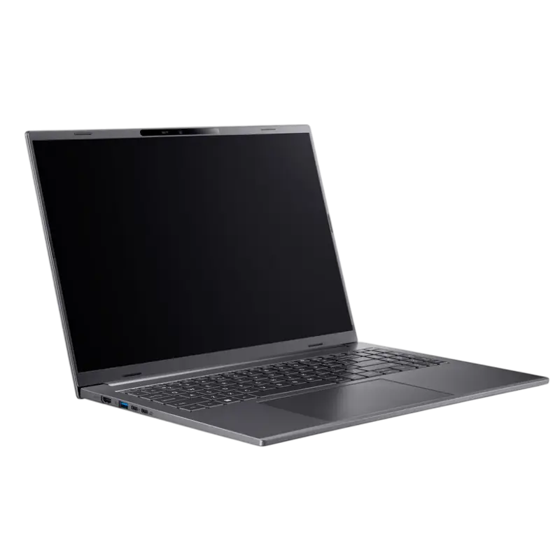 Acer Aspire 16 AI OLED A16-61M Gray Ryzen AI 5 330 16GB 1TB, vedere laterală