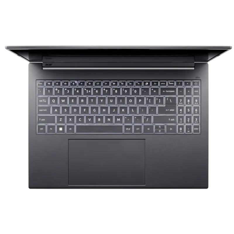 Acer Aspire 16 AI OLED A16-61M Gray Ryzen AI 7 350 32GB 1TB, vedere laterală