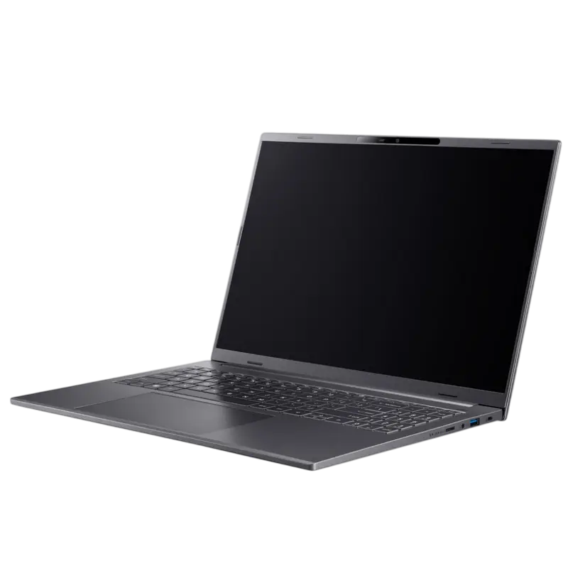 Acer Aspire 16 AI OLED A16-61M Gray Ryzen AI 7 350 32GB 1TB, vedere posterioară