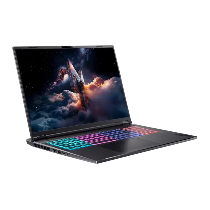 Acer Nitro 18 AI AN18-61 Black 18 inch Ryzen AI 7 350 32GB 2TB RTX 5070 8GB, vedere posterioară