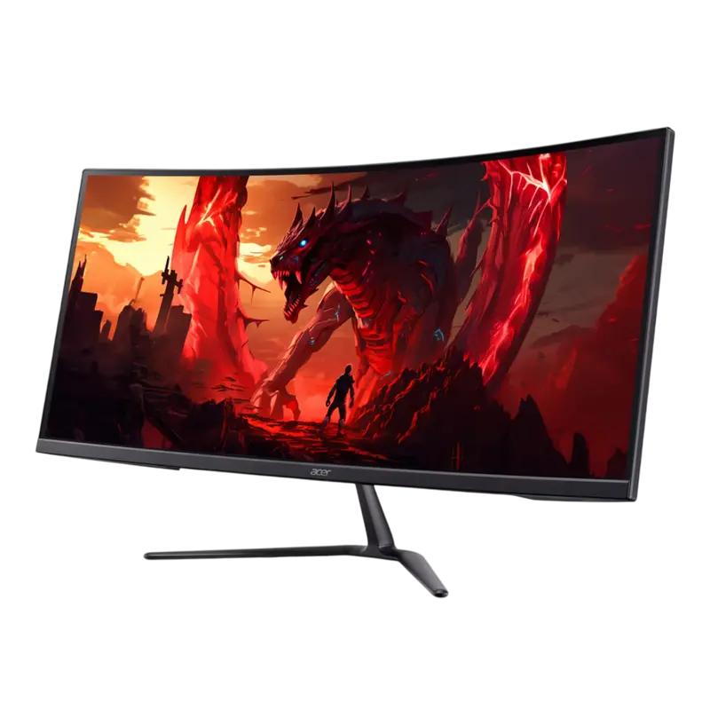 34 inci Acer Nitro Nitro ED340CURX0bmiipx Negru, VA curbat, UWQHD 3440x1440, 200Hz, detaliu interfață