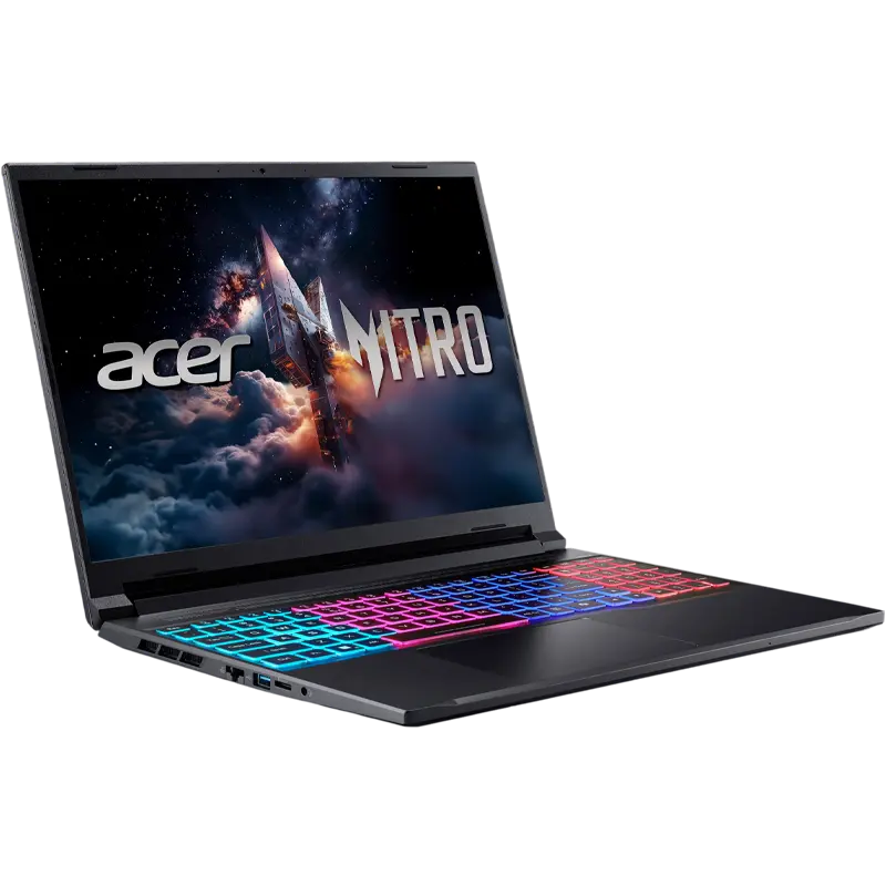 Acer Nitro V 16S AI ANV16S-41 Black 16 inch Ryzen 7 260 16GB 512GB RTX 5050 8GB, detaliu interfață