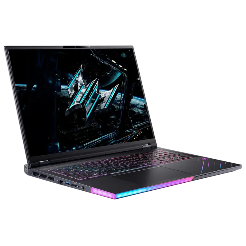 Acer Predator Helios 18 AI PH18-73 Black 18 inch Core Ultra 9 275HX 64GB 2TB RTX 5080 16GB, vedere laterală