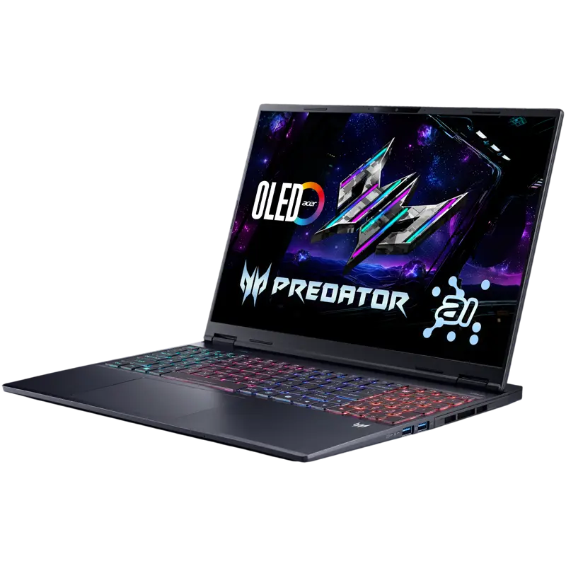 Acer Predator Helios Neo 16S AI PHN16S-71 Black 16 inch Core Ultra 7 255HX 32GB 1TB RTX 5070 8GB, vedere posterioară