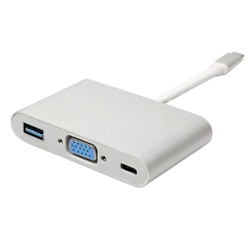 APC Electronic Adapter All-in-One USB3.1 TYPE C to VGA + USB3.0 + TYPE C, APC-631011