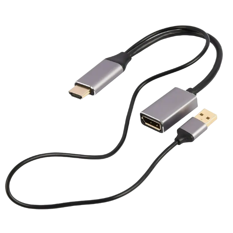 Adapter DP F to HDMI M Active 4K Cablexpert "A-HDMIM-DPF-02" Display port fem to HDMI male