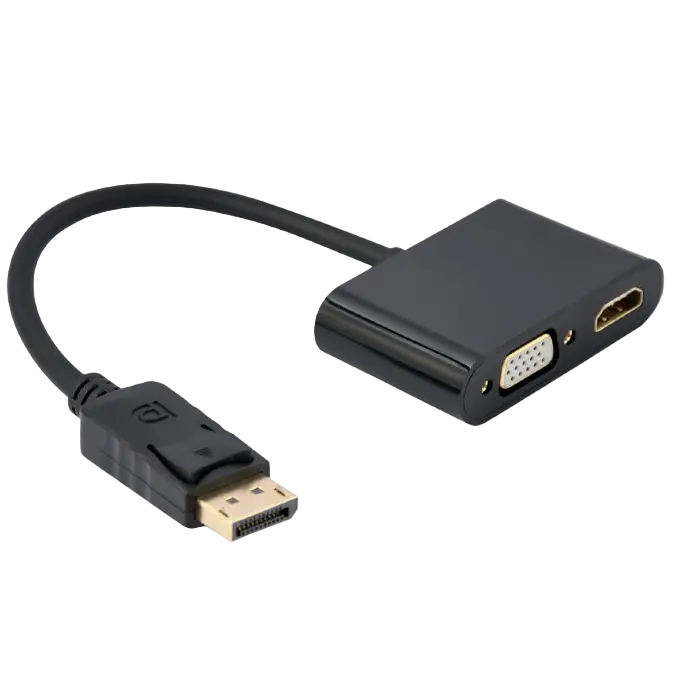 Adapter DP M to HDMI&VGA F Cablexpert "A-DPM-HDMIFVGAF-01" Display port male to HDMI&VGA fem