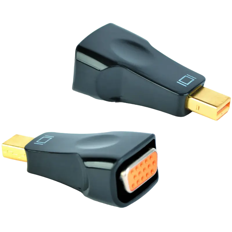 Adapter DP mini M to VGA F, Cablexpert "A-mDPM-VGAF-01", mini Display port male to VGA female