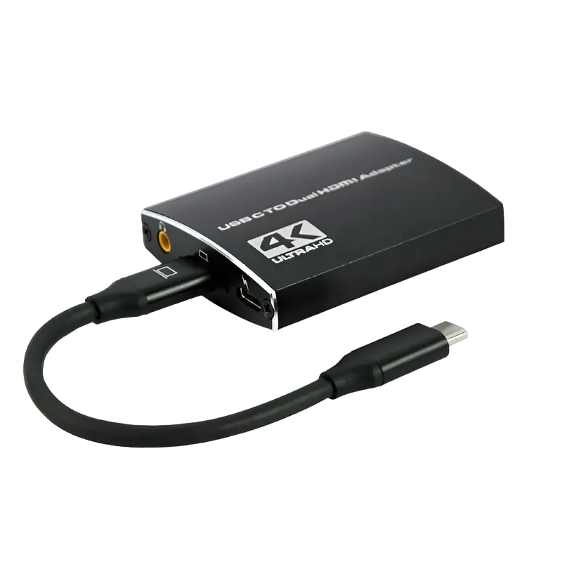 Adapter Type-C to 2*HDMI socket 0.15m Cablexpert, up to 4K at 30 Hz A-CM-HDMIF2-01