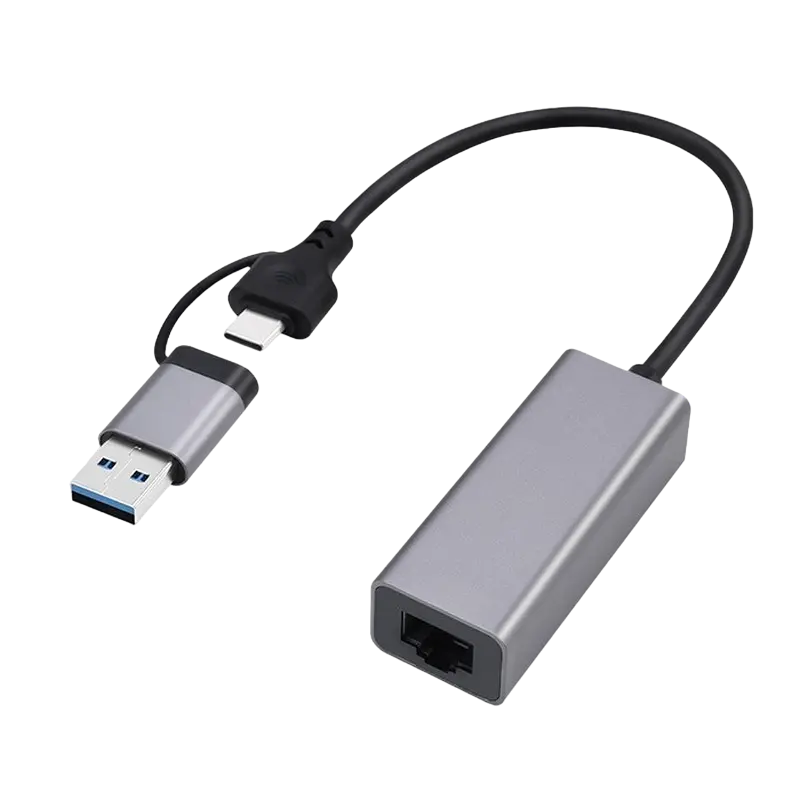 Adapter Type-C/USB3.0 to LAN F, Cablexpert, LAN: 2.5 Gigabit, A-USB3AC-LAN2G-01