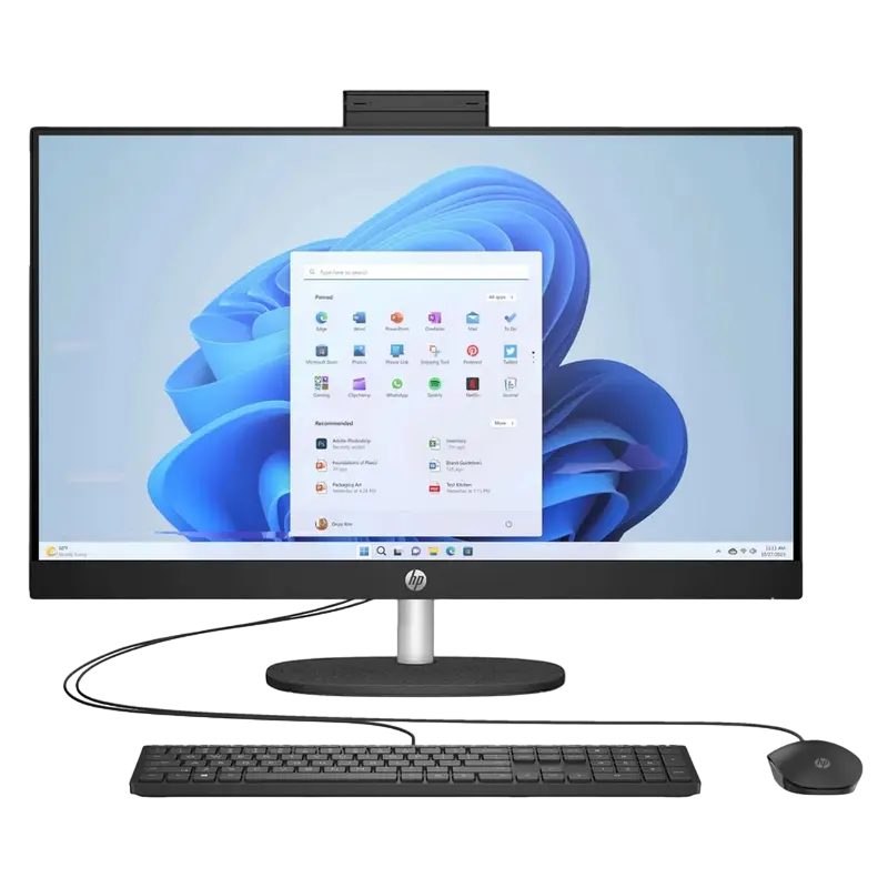 HP AIO 27 Black (27" FHD IPS Core i3-1315U 1.2-4.5GHz, 8GB, 512GB SSD, Wired KB&MS, FreeDOS)