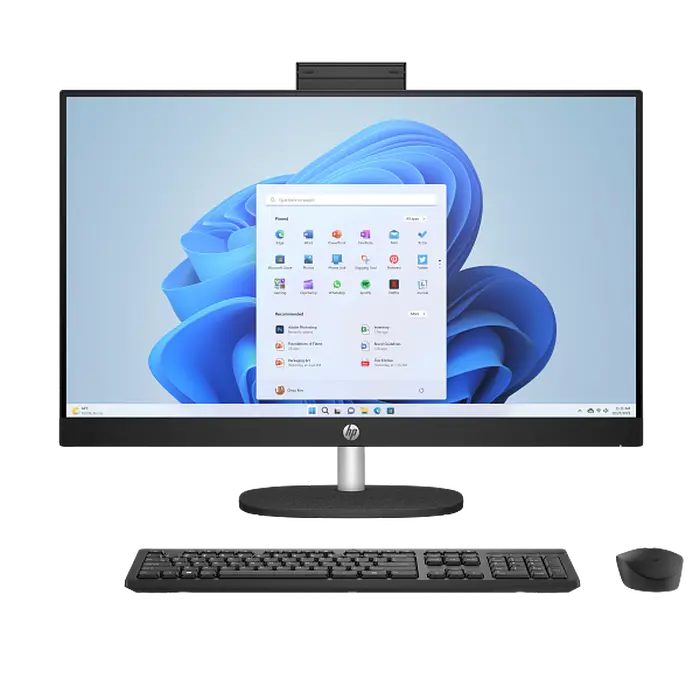 HP AIO 27-cr0084ci Black (27" FHD IPS Ryzen 5 7520U 2.8-4.3GHz, 16GB, 512GB, Wireless KB&MS, Free DO