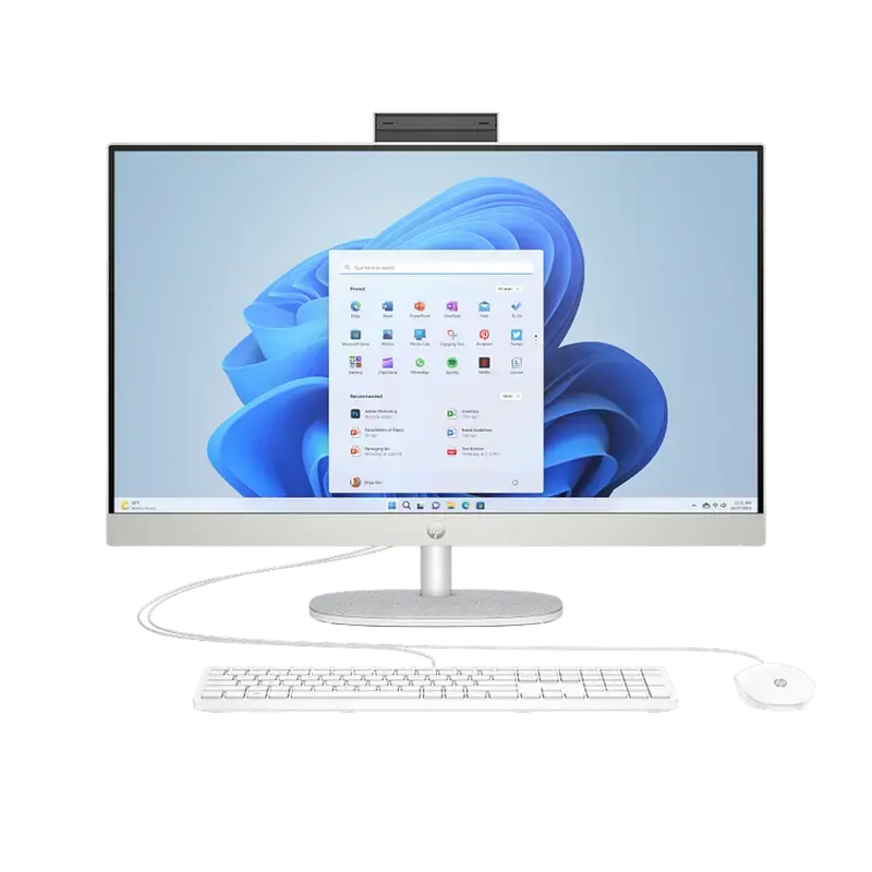 HP AIO 27-cr1031ci White (27" FHD IPS 300nit Core Ultra 7 155U 1.7-4.8GHz, 16GB, 512GB SSD, Wired KB