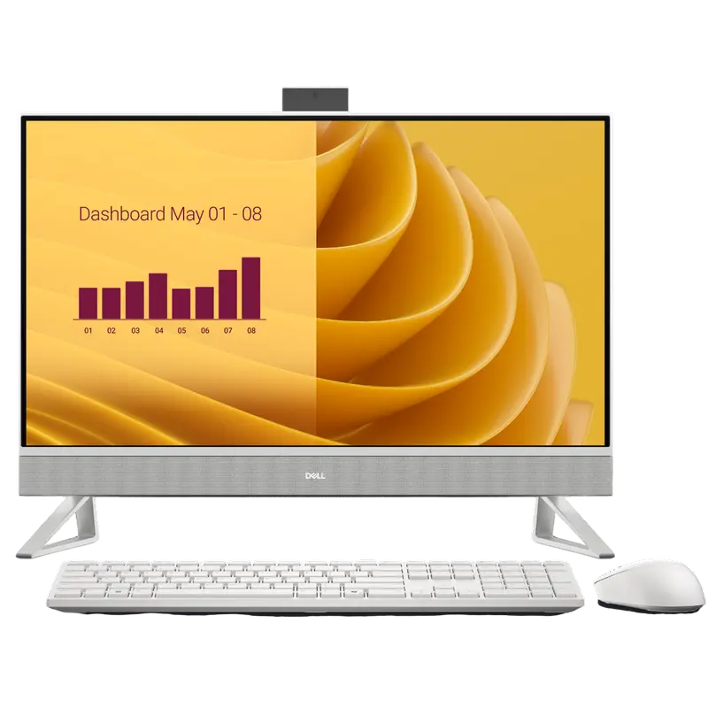 DELL AIO EC27250 White (27" FHD WVA, Core Ultra 7 150U 1.8-5.4GHz, 32GB, 2TB SSD, Wireless KB&MS, Wi