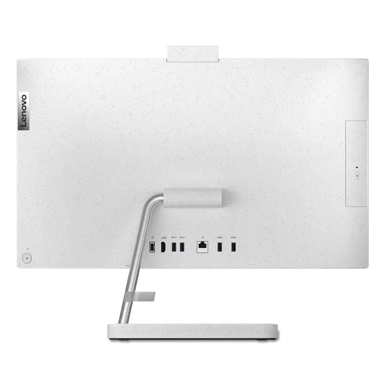All-in-One Lenovo IdeaCentre 3 24ALC6 alb, 23.8" FHD IPS, Ryzen 7 7730U, 16GB, 512GB SSD, vedere laterală