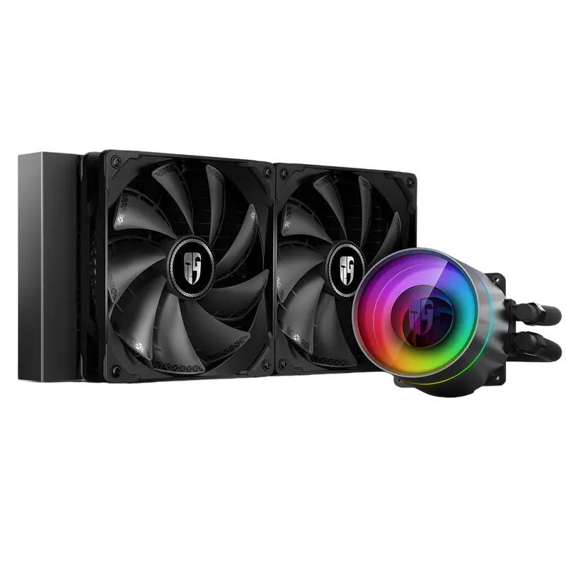 AIO Liquid Cooling Deepcool "CASTLE 280EX" (<39.8dBA, 97.03CFM, 2x140mm, RGB LED, 1600g.)