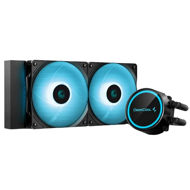 AIO Liquid Cooling Deepcool "GAMMAXX L240 V2" (≤30 dB(A), 69.34 CFM, 2x120mm, RGB LED, 250W, 1293g)