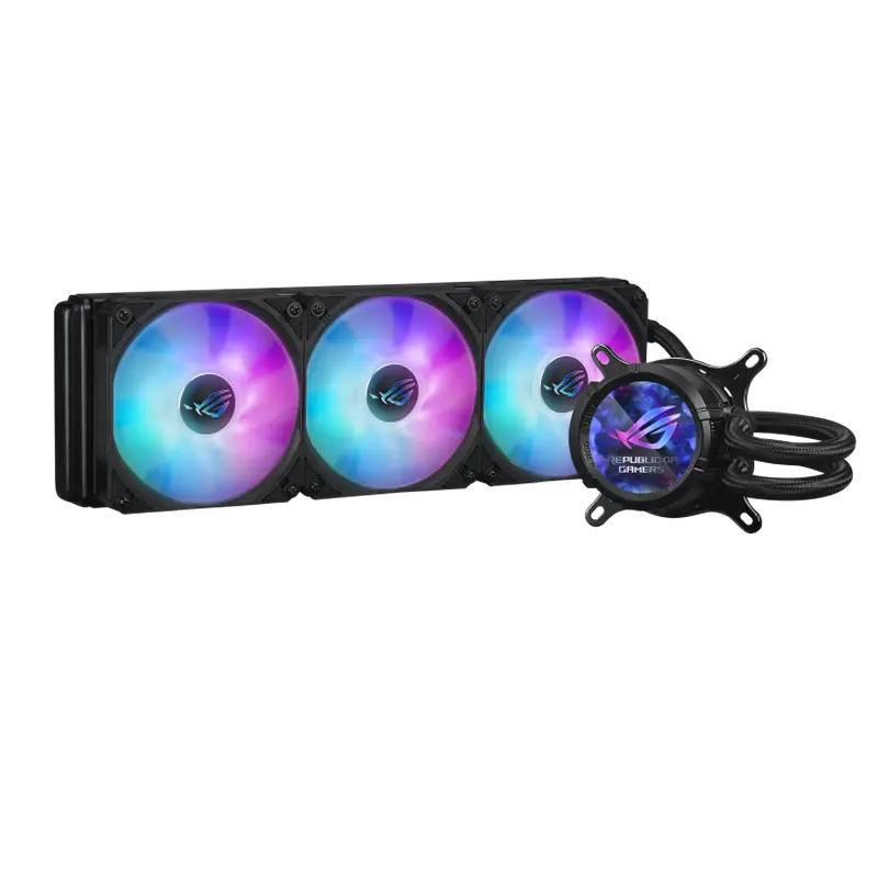 AIO Liquid Cooling ASUS "ROG Strix LC III 360 ARGB LCD" (36.0dBA, 3x120mm, 800-2200RPM, 70.38CFM)