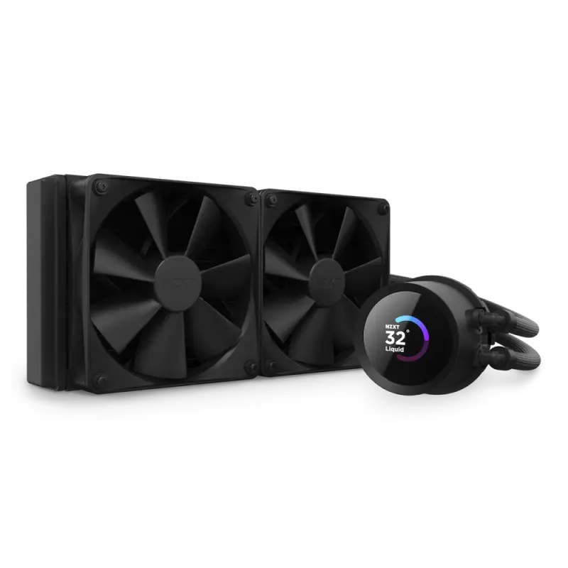 AIO Liquid Cooling NZXT Kraken 240 (18-30dB, 78.2CFM, 2x120mm, 500-1800RPM, LCD 1.54", CAM)