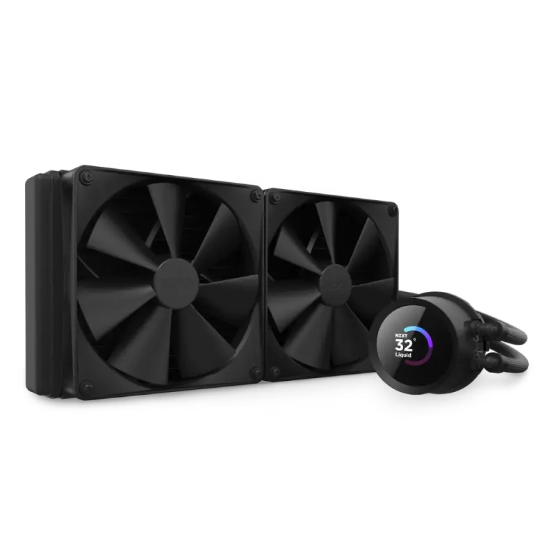 AIO Liquid Cooling NZXT Kraken 280 (19.4-32.1dB, 99.68CFM, 2x140mm, 500-1500RPM, LCD 1.54", CAM)