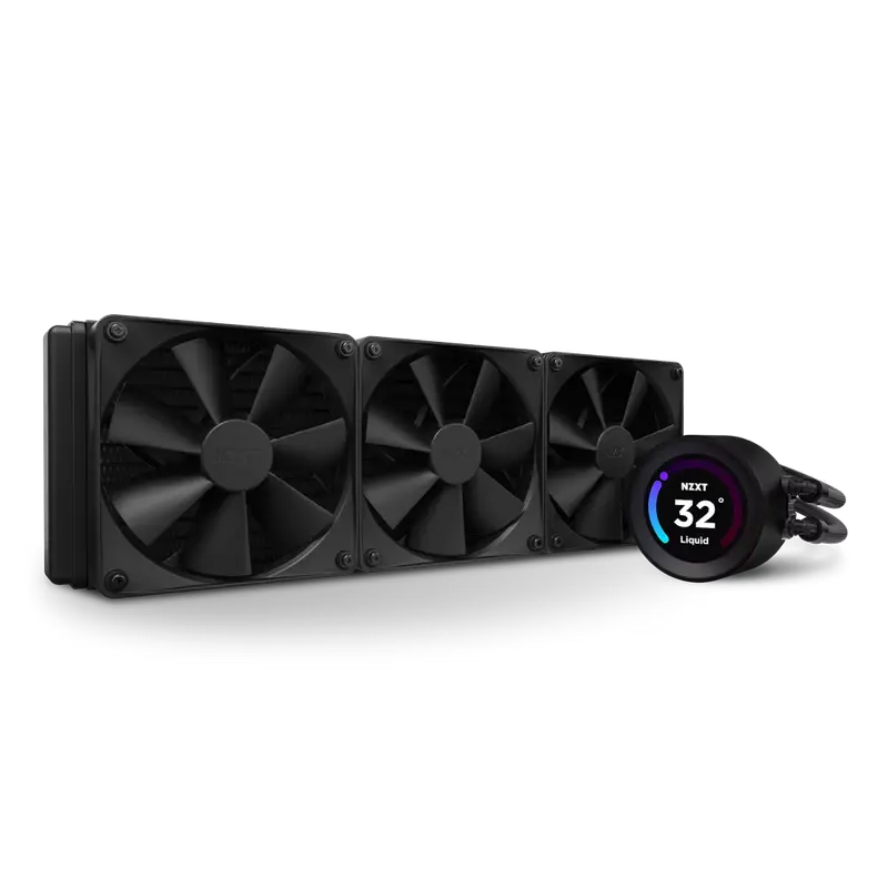 AIO Liquid Cooling NZXT Kraken Elite 360 Black (17.9-30.06dB, 78.02CFM, 3x120mm, 500-1800RPM, LCD 2.