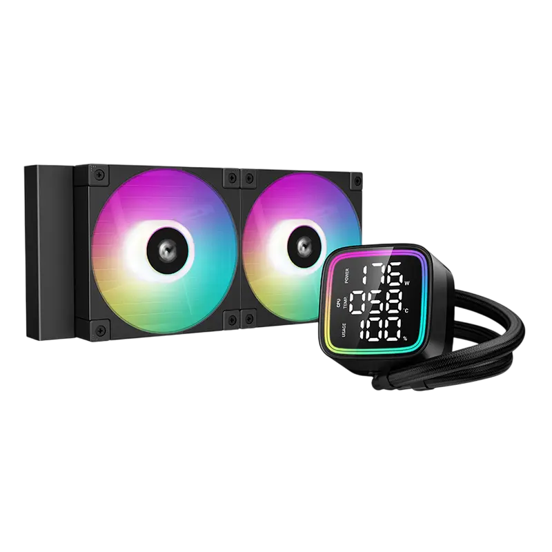 AIO Liquid Cooling Deepcool "LD240" (<38.71dBA, 600-2400RPM, 72.04CFM, 2x120mm, 3400 RPM, ARGB, LED