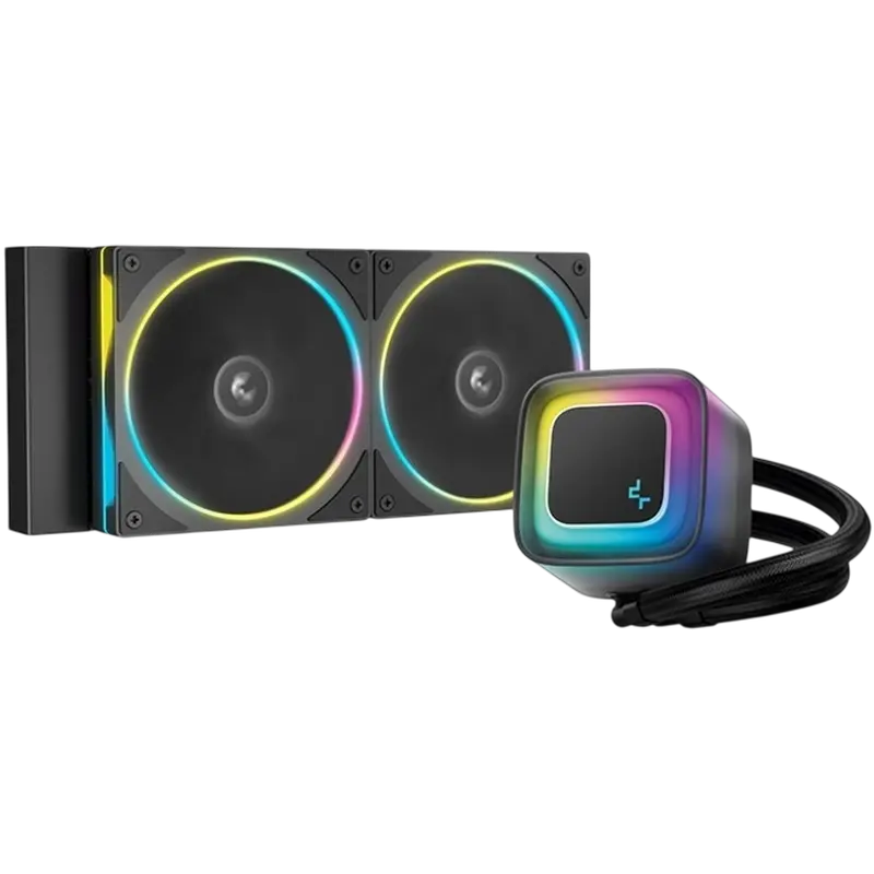 AIO Liquid Cooling Deepcool "LE240 PRO" (<36.07dBA, 400-2400RPM, 66.23CFM, 2x120mm, 2500-3400 RPM, A