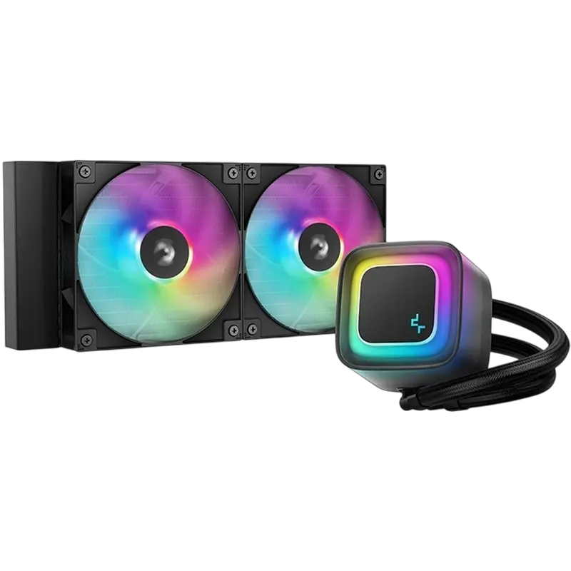 AIO Liquid Cooling Deepcool "LE240 V2" (<31.6dBA, 500-2100RPM, 75.89CFM, 2x120mm, 2500-3400 RPM, ARG