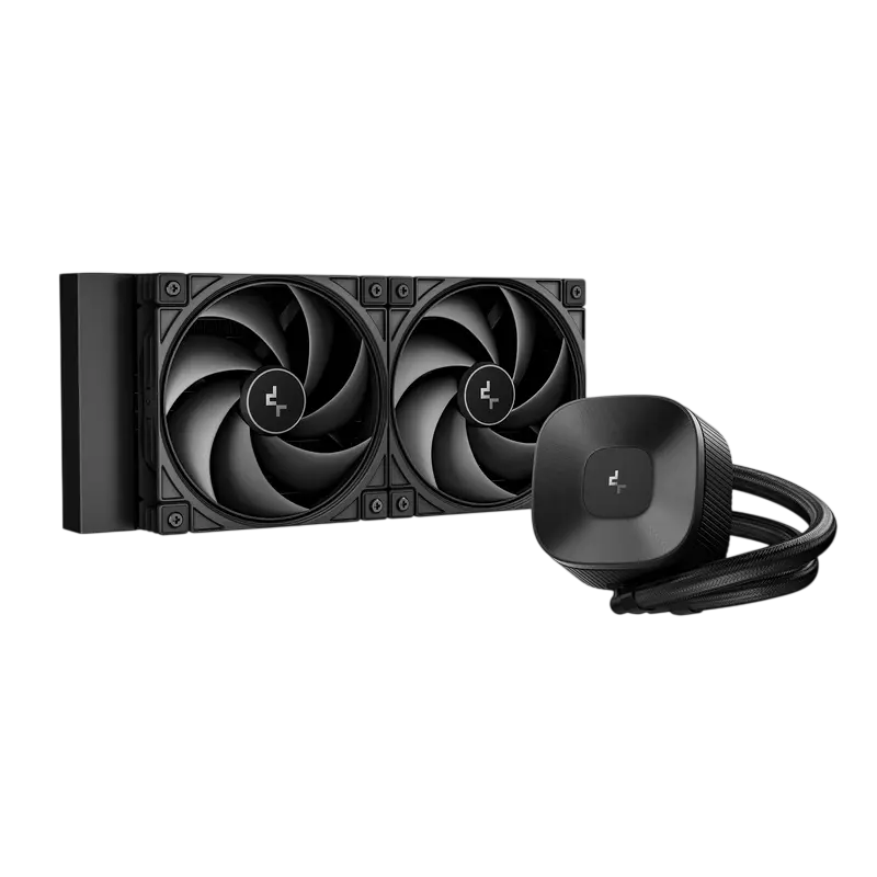 AIO Liquid Cooling Deepcool "LE240 V2 ZERO DARK" (<24.96dBA, 500-1600RPM, 48.34CFM, 2x120mm, 2500-34