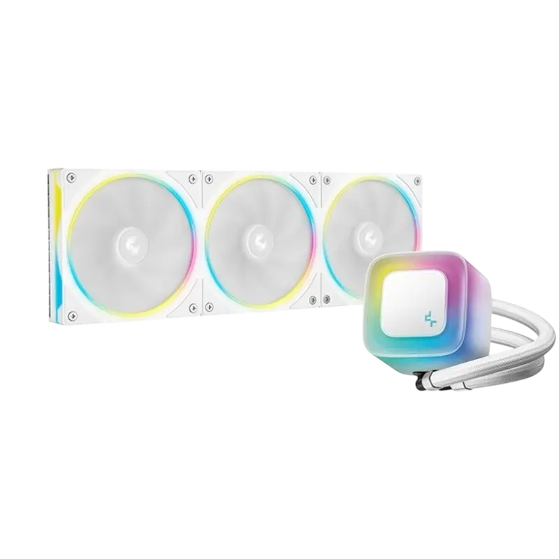 AIO Liquid Cooling Deepcool "LE360 PRO WH" (<36.07dBA, 400-2400RPM, 66.23CFM, 3x120mm, 2500-3400RPM