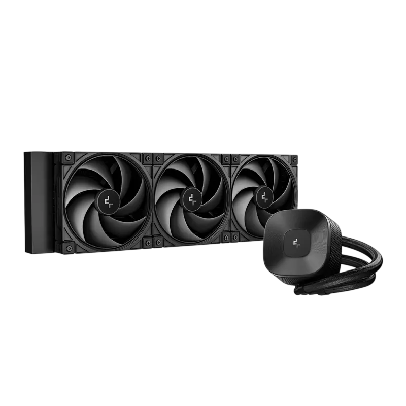AIO Liquid Cooling Deepcool "LE360 V2 ZERO DARK" (<24.96dBA, 500-1600RPM, 48.34CFM, 3x120mm, 2500-34