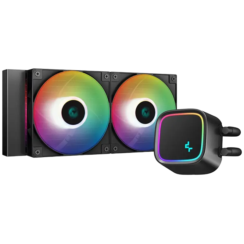 AIO Liquid Cooling Deepcool "LE500 " (<32.9dBA, 85.85CFM, 2x120mm, 6-Color LED, 1238g.)