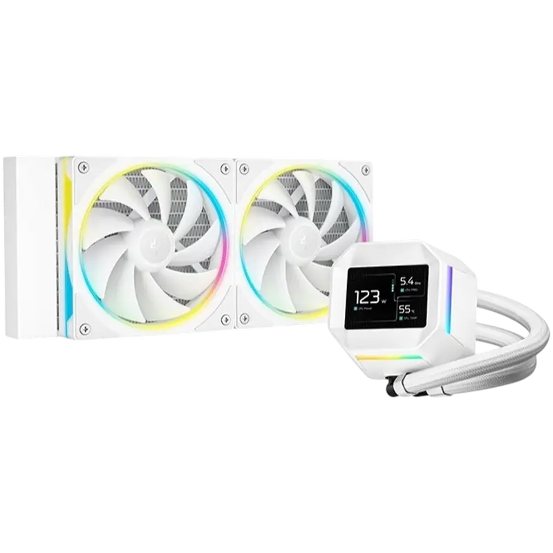 AIO Liquid Cooling Deepcool "LM240" (<38.71dBA, 600-2400RPM, 66.32CFM, 2x120mm, 2400 RPM, ARGB, 2.4"