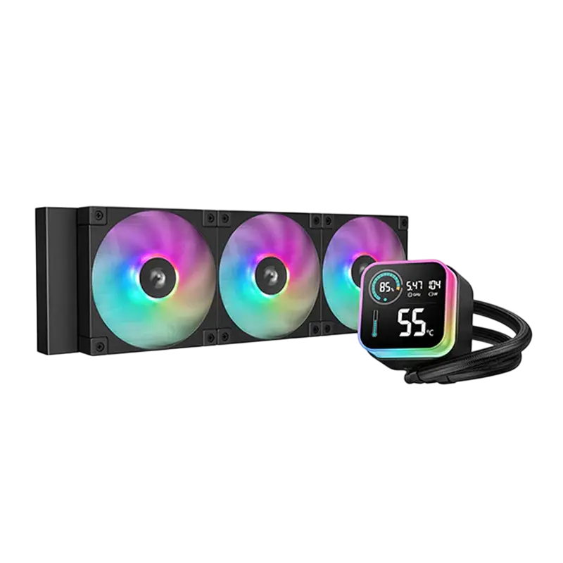 AIO Liquid Cooling Deepcool "LQ360 " (<38.71dBA, 600-2400RPM, 72.04CFM, 3x120mm, 3400 RPM, ARGB, LED