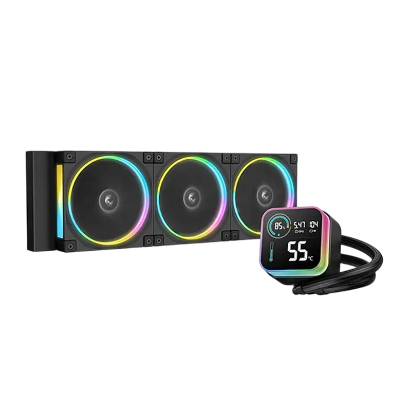 AIO Liquid Cooling Deepcool "LQ360 ULTRA ARGB" (<32dBA, 500-2150RPM, 55CFM, 3x120mm, 3400 RPM, ARGB