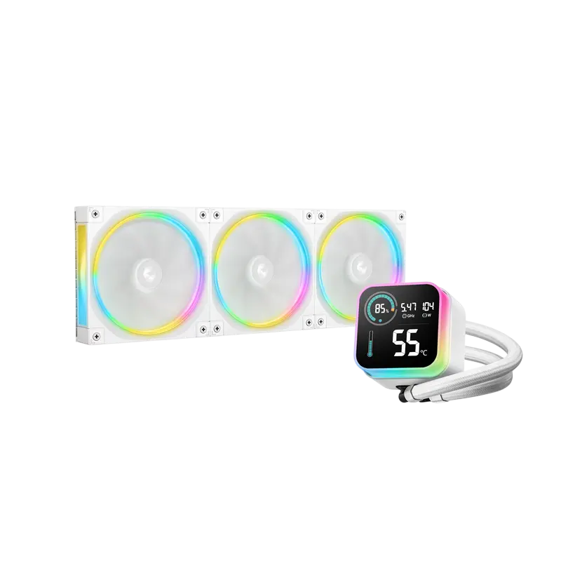AIO Liquid Cooling Deepcool "LQ360 ULTRA WH ARGB" (<32dBA, 500-2150RPM, 55CFM, 3x120mm, 3400 RPM, AR