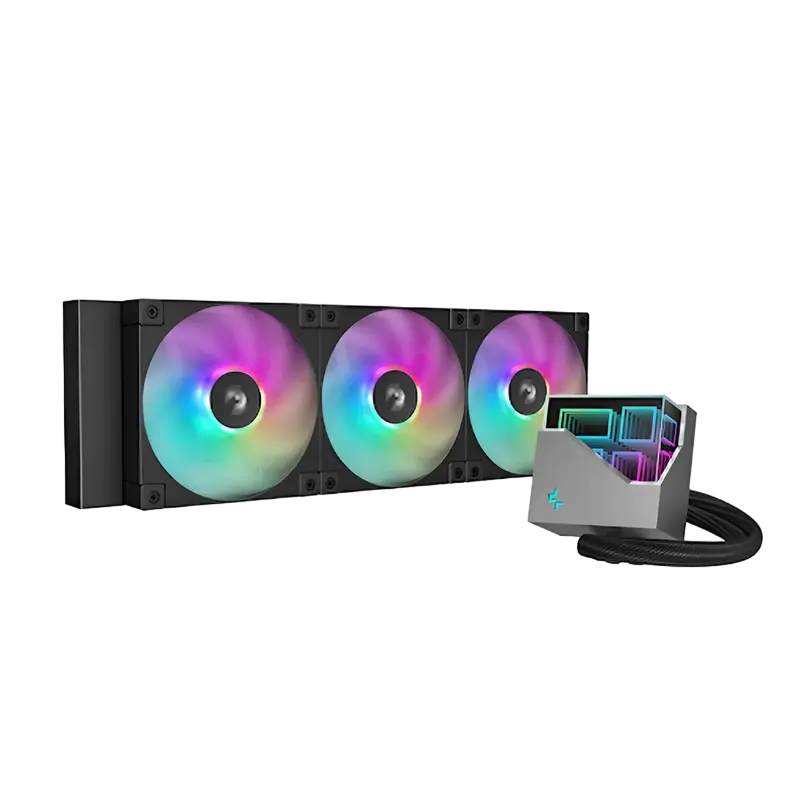 AIO Liquid Cooling Deepcool "LT360 ARGB" (<38.71dBA, 600-2400RPM, 72.04CFM, 3x120mm, ARGB, 1856g.)