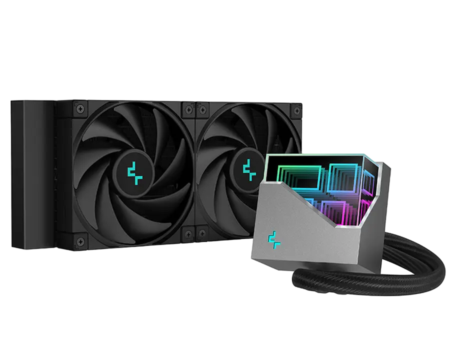 AIO Liquid Cooling Deepcool "LT520" (<32.9dBA, 85.85CFM, 2x120mm, ARGB LED, 1504g.)
