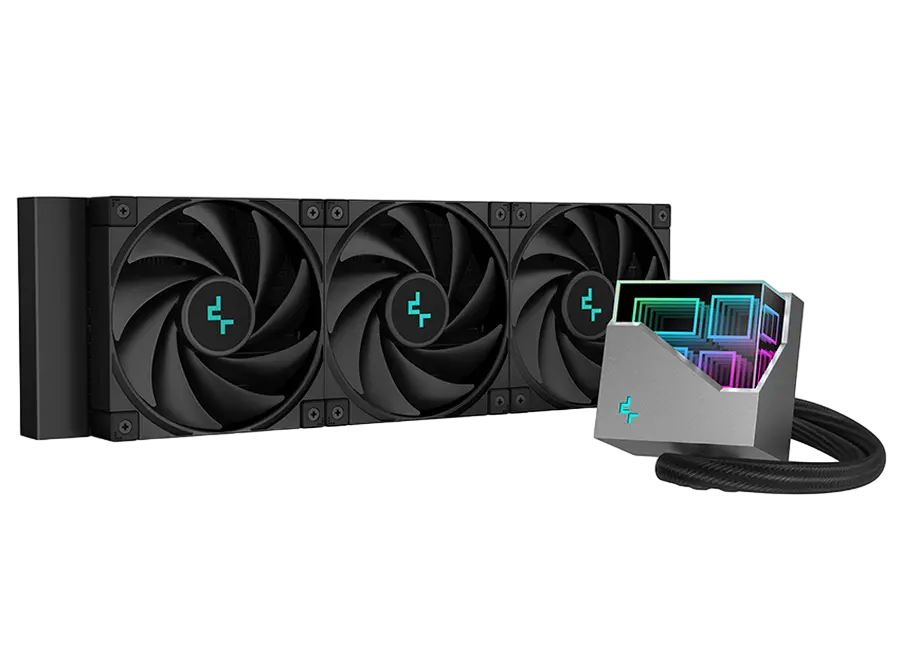 AIO Liquid Cooling Deepcool "LT720" (<32.9dBA, 85.85CFM, 3x120mm, ARGB LED, 1856g.)