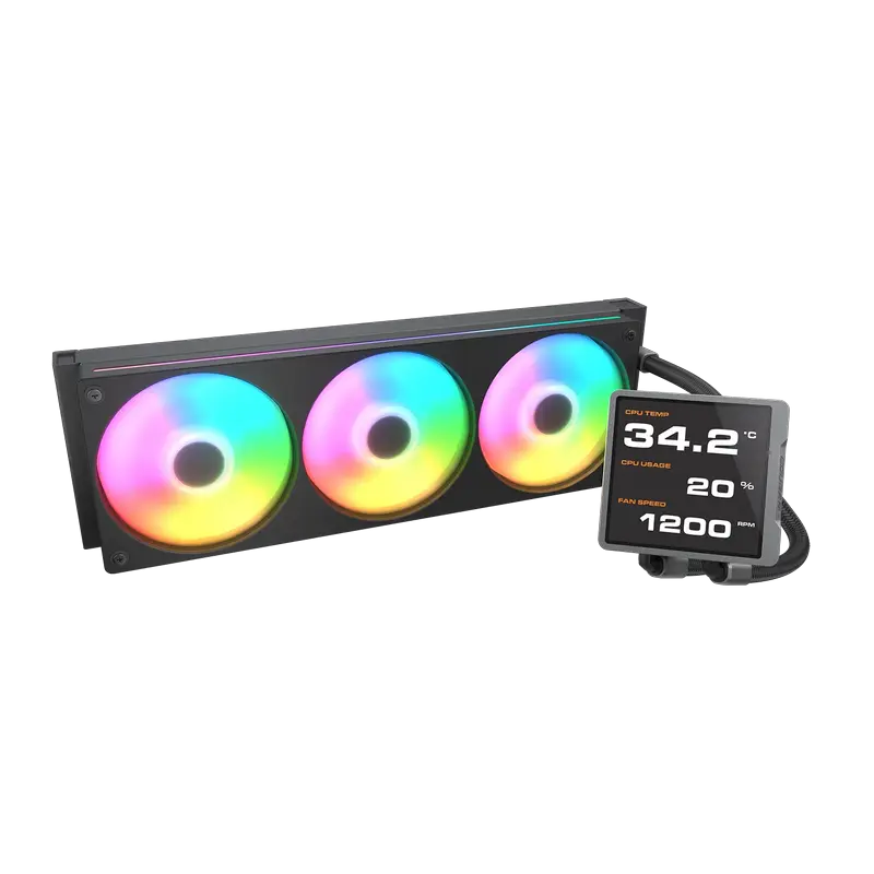 AIO Liquid Cooling Cougar "Poseidon Vistek PRO ARGB 360" (≤38 dB(A), 78.2 CFM,3x120mm,ARGB,Display