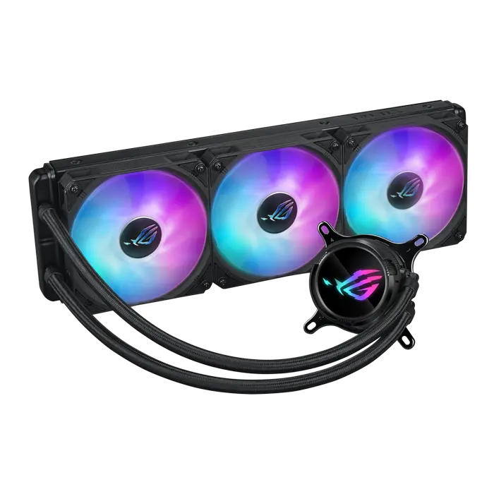 Cooler lichid AIO Asus ROG Strix LC III 360 ARGB, 3x120 mm, vedere alternativă
