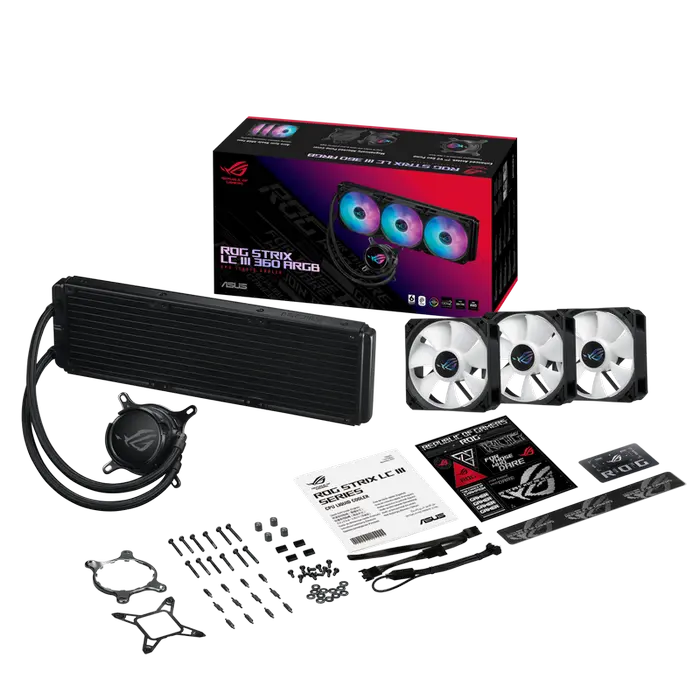 Cooler lichid AIO Asus ROG Strix LC III 360 ARGB, 3x120 mm, imagine suplimentară 7
