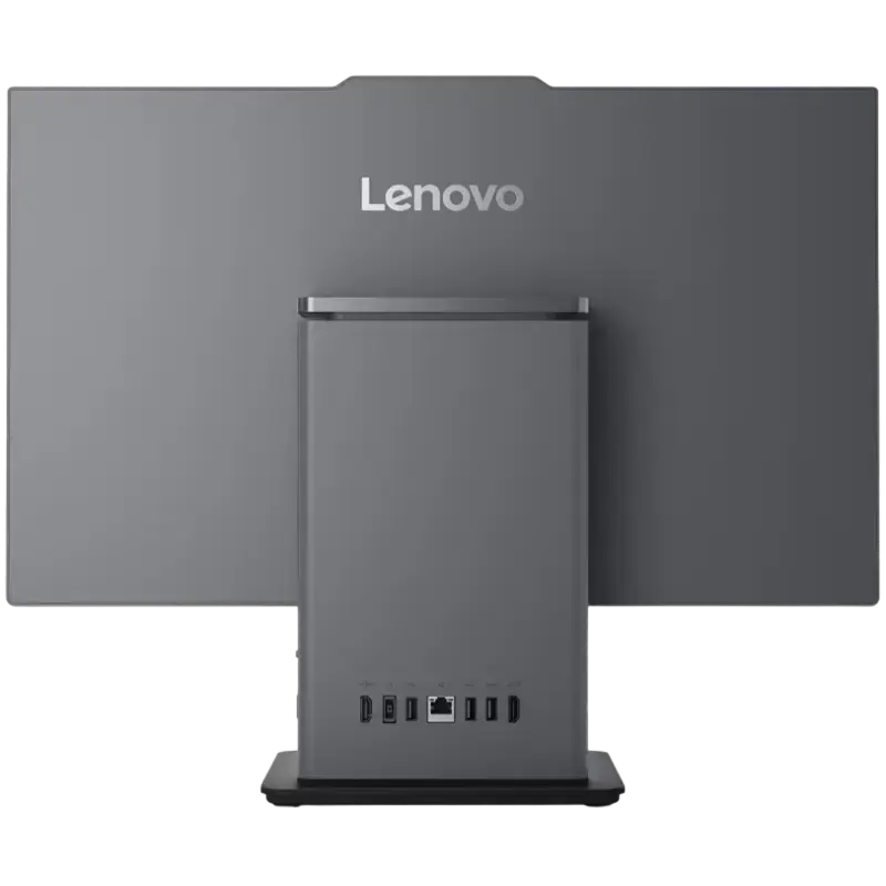Computer All-in-One Lenovo ThinkCentre neo 50a Gen 5, 27 inch Touch, Core 7 240H, 16/512 GB, Luna Grey, vedere laterală