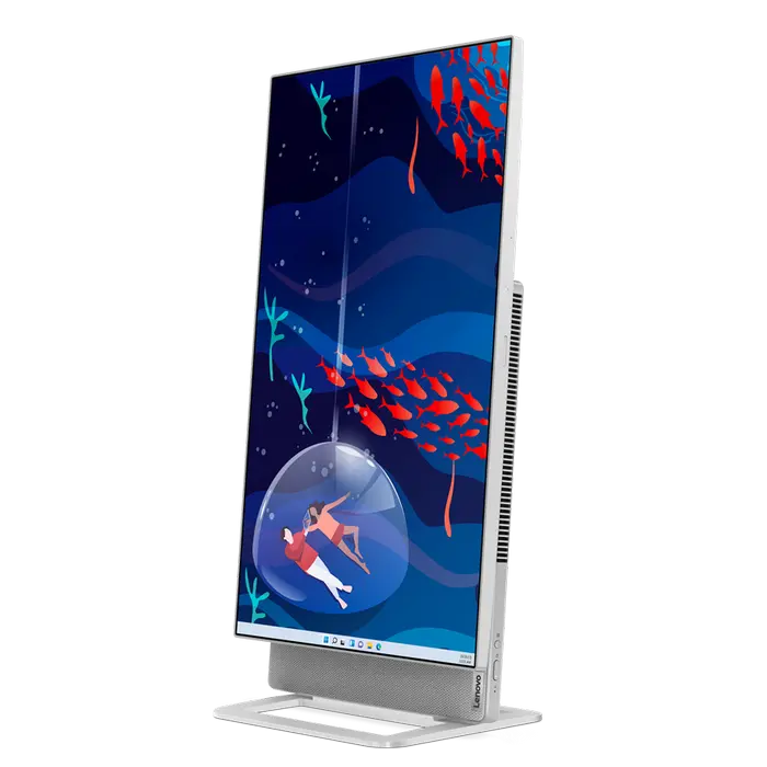 All-in-One Lenovo Yoga 7 27APH8, 27 inch QHD IPS, Ryzen 7 7840HS, 32GB, 1TB SSD, RTX 4050, vedere laterală