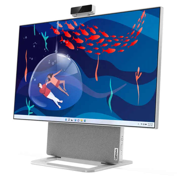 All-in-One Lenovo Yoga 7 27APH8, 27 inch QHD IPS, Ryzen 7 7840HS, 32GB, 1TB SSD, RTX 4050, detaliu interfață