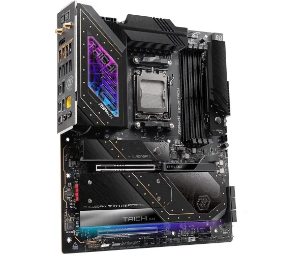 ASRock am5 x870e Taichi, x870e, 4xDDR5, vedere laterală